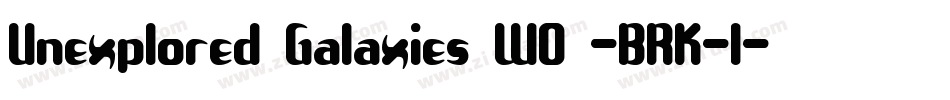 Unexplored Galaxies WO -BRK-1字体转换